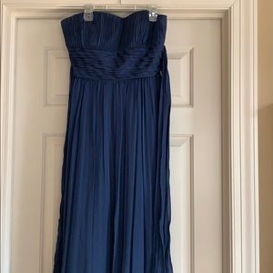 Full length blue dress formal